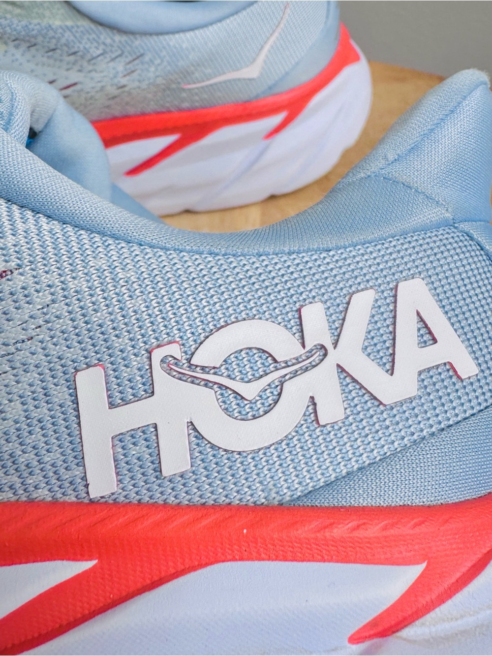 Hoka One Clifton 8 Womens Size 9 Blue Fog White Running Walking Shoes Sneakers - Picture 8 of 10